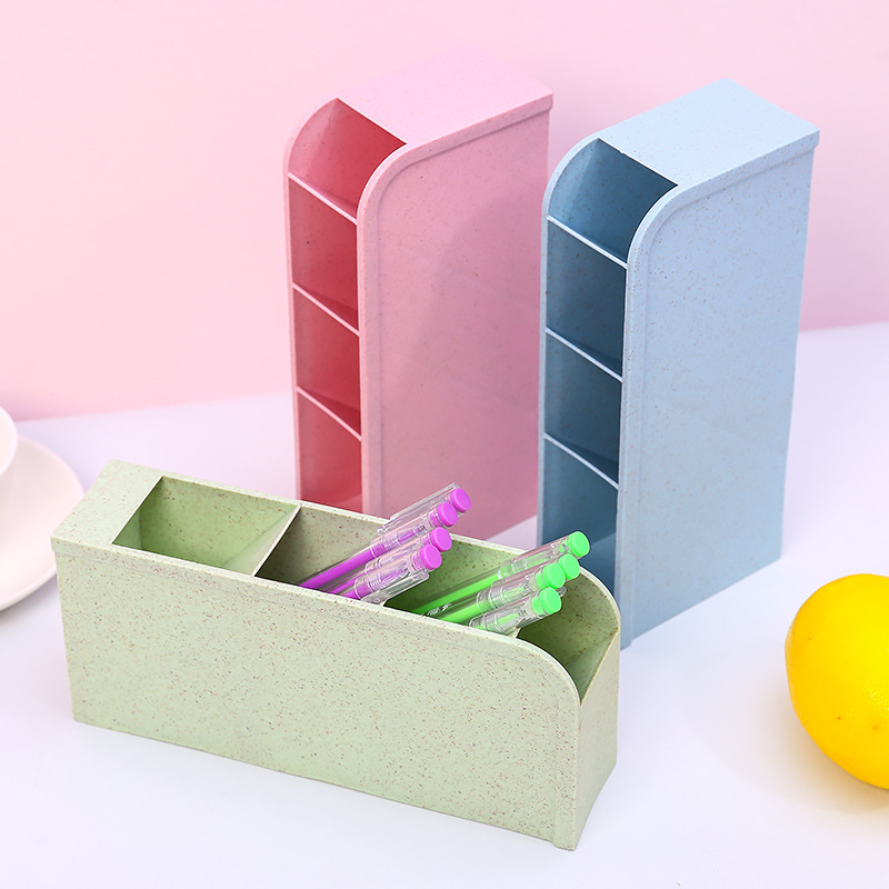 Porte-stylo-de-bureau-en-plastique-Kawaii-bo-te-de-rangement-pour-cosm-tiques-trousse-de