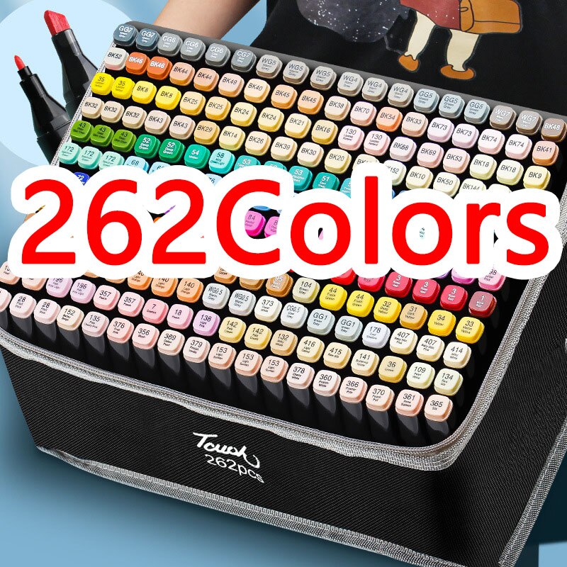 Ensemble-de-stylos-marqueurs-color-s-pinceau-de-peinture-dessin-manga-surligneur-fournitures-d-art-scolaire