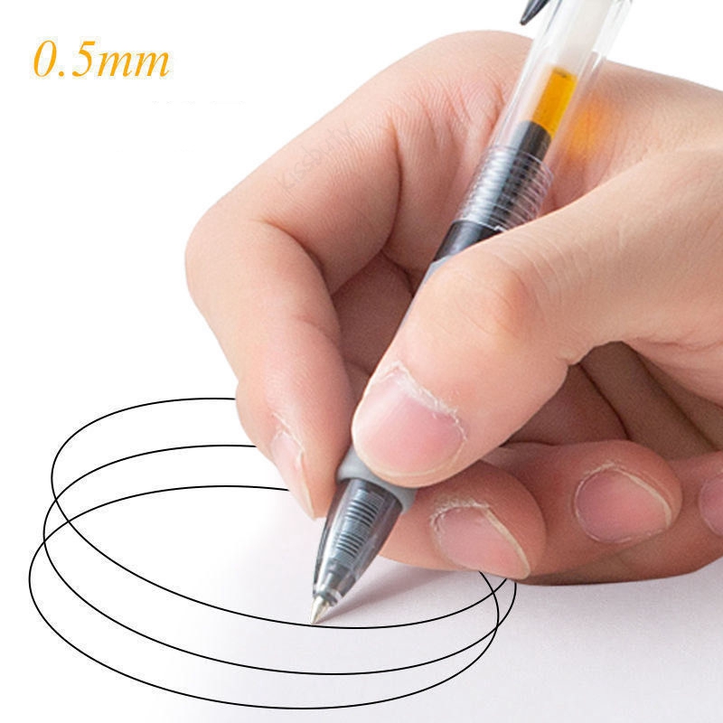 Ensemble-de-stylos-Gel-r-tractable-0-5mm-recharge-d-encre-noire-rouge-et-bleue-accessoires