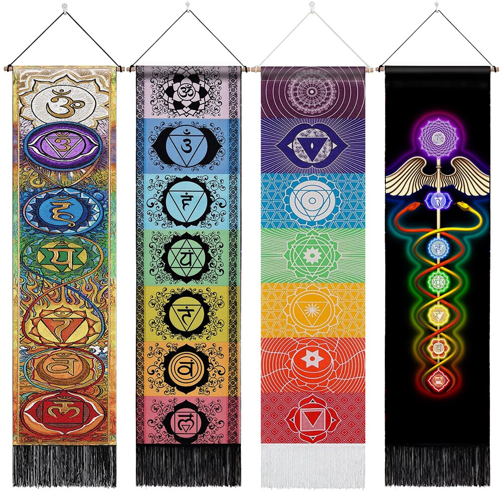 Tapisserie-murale-verticale-Seven-Chakra-Tapisserie-d-arbre-de-vie-Tapisserie-de-m-ditation-de-yoga