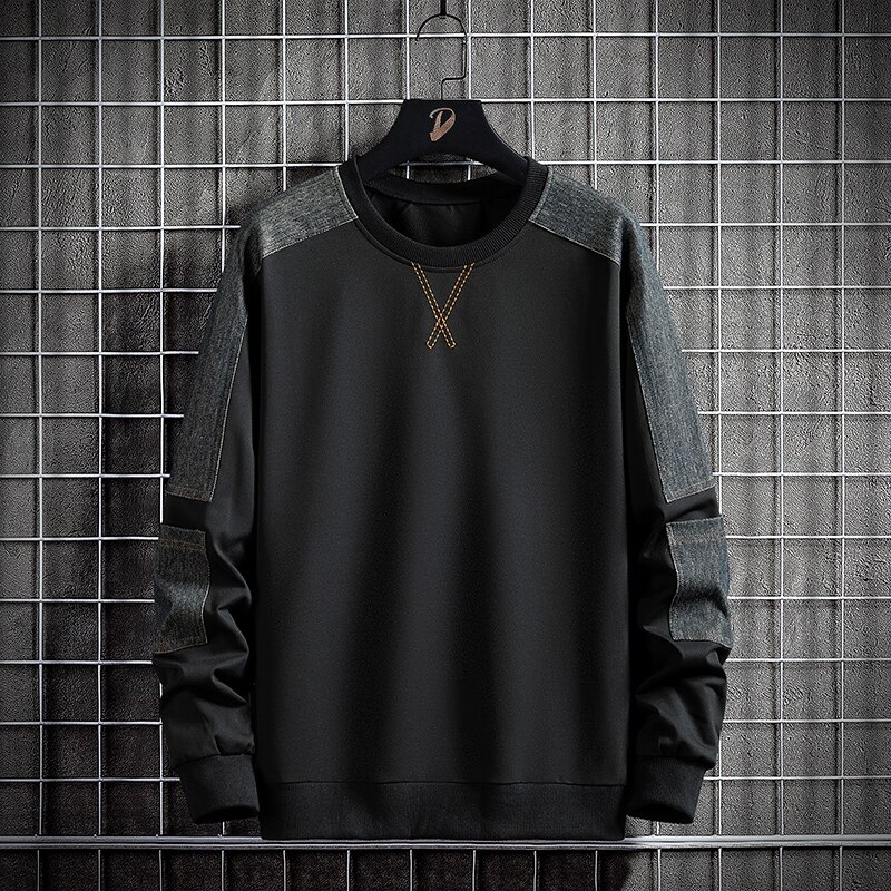 Sweat-shirt-d-contract-col-rond-pour-homme-pull-capuche-manches-longues-taille-S-5XL-nouvelle