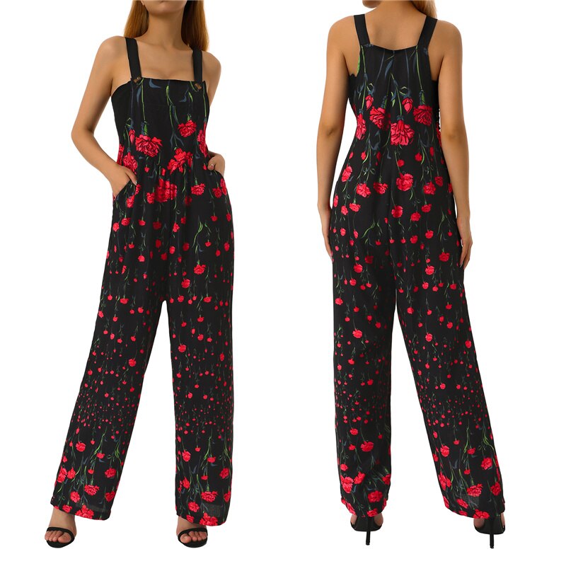 Combinaison-vintage-pour-femmes-salopette-fibres-florales-longue-bretelle-pantalon-jambes-larges-barboteuses-en-fibres-combinaisons
