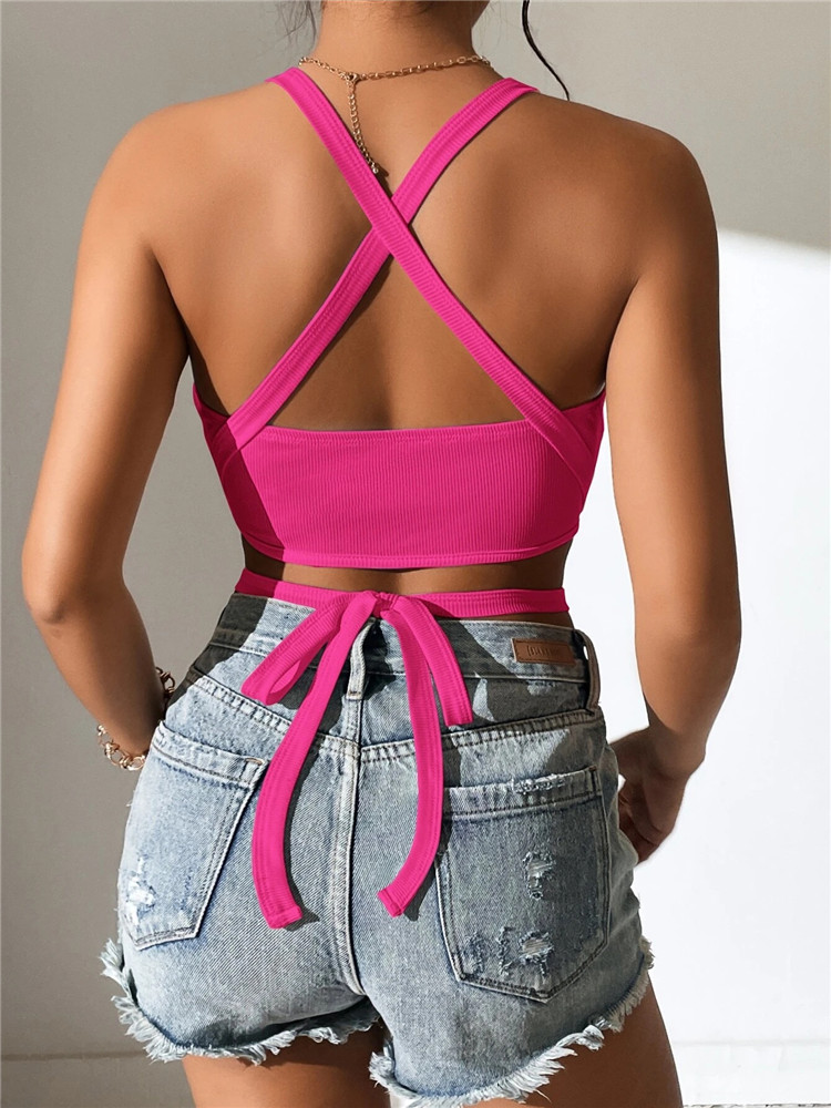 Haut-caraco-en-tricot-c-tel-pour-femme-haut-crois-dos-nu-monochromatique-club-f-te
