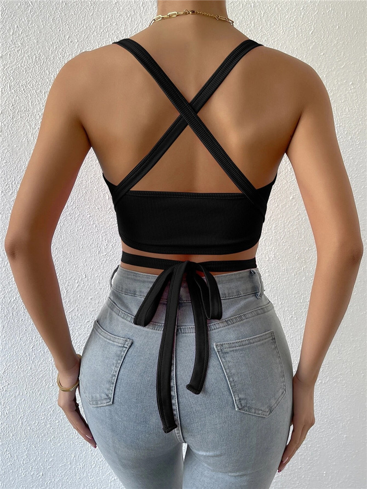 Haut-caraco-en-tricot-c-tel-pour-femme-haut-crois-dos-nu-monochromatique-club-f-te