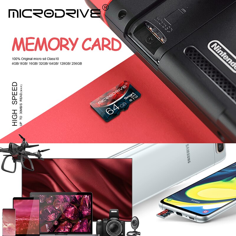 Carte-m-moire-Mini-SD-pour-Smartphone-et-appareil-photo-16-Go-32-Go-64-Go