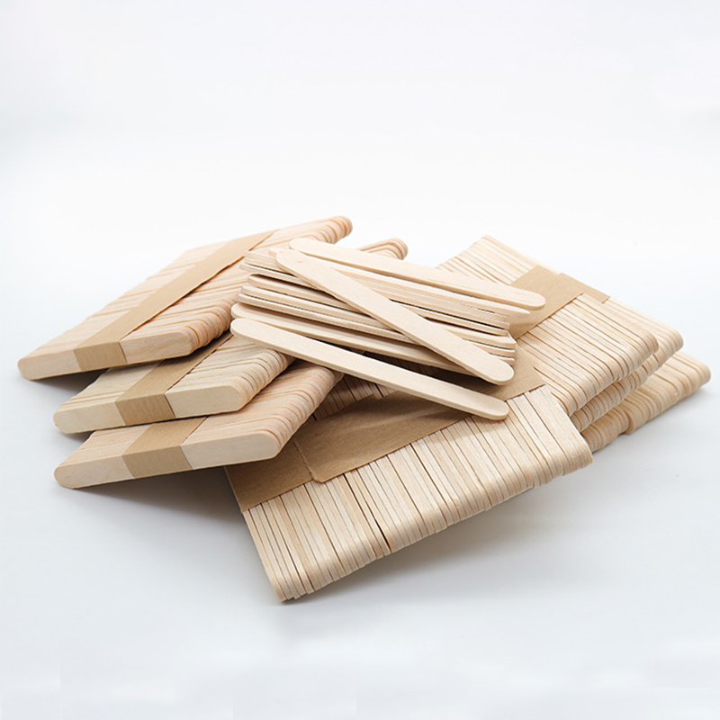 B-tonnets-de-cr-me-glac-e-en-bois-naturel-50-pi-ces-cuill-re-cr