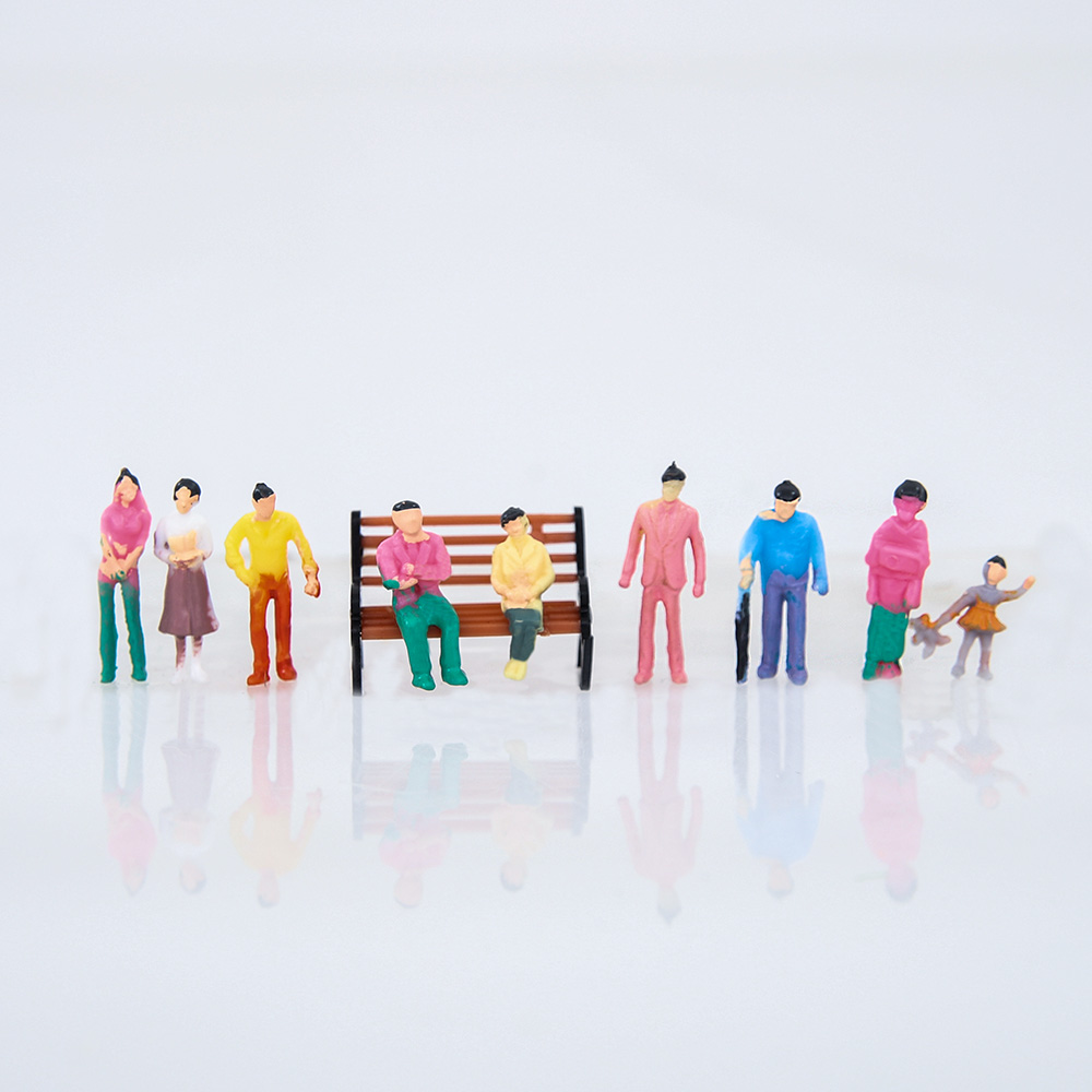 Figurines-miniatures-peintes-l-chelle-N-personnes-de-mod-lisation-poses-assorties-chelle-1-100-100