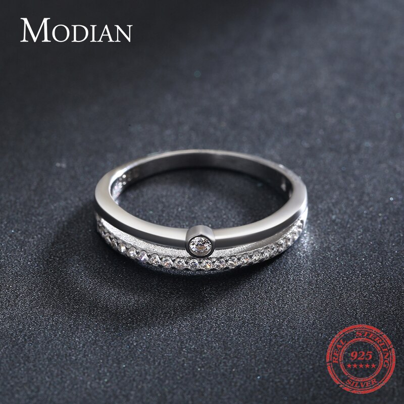 Modian-r-el-925-en-argent-Sterling-ligne-de-mode-clair-CZ-anneaux-pour-les-femmes
