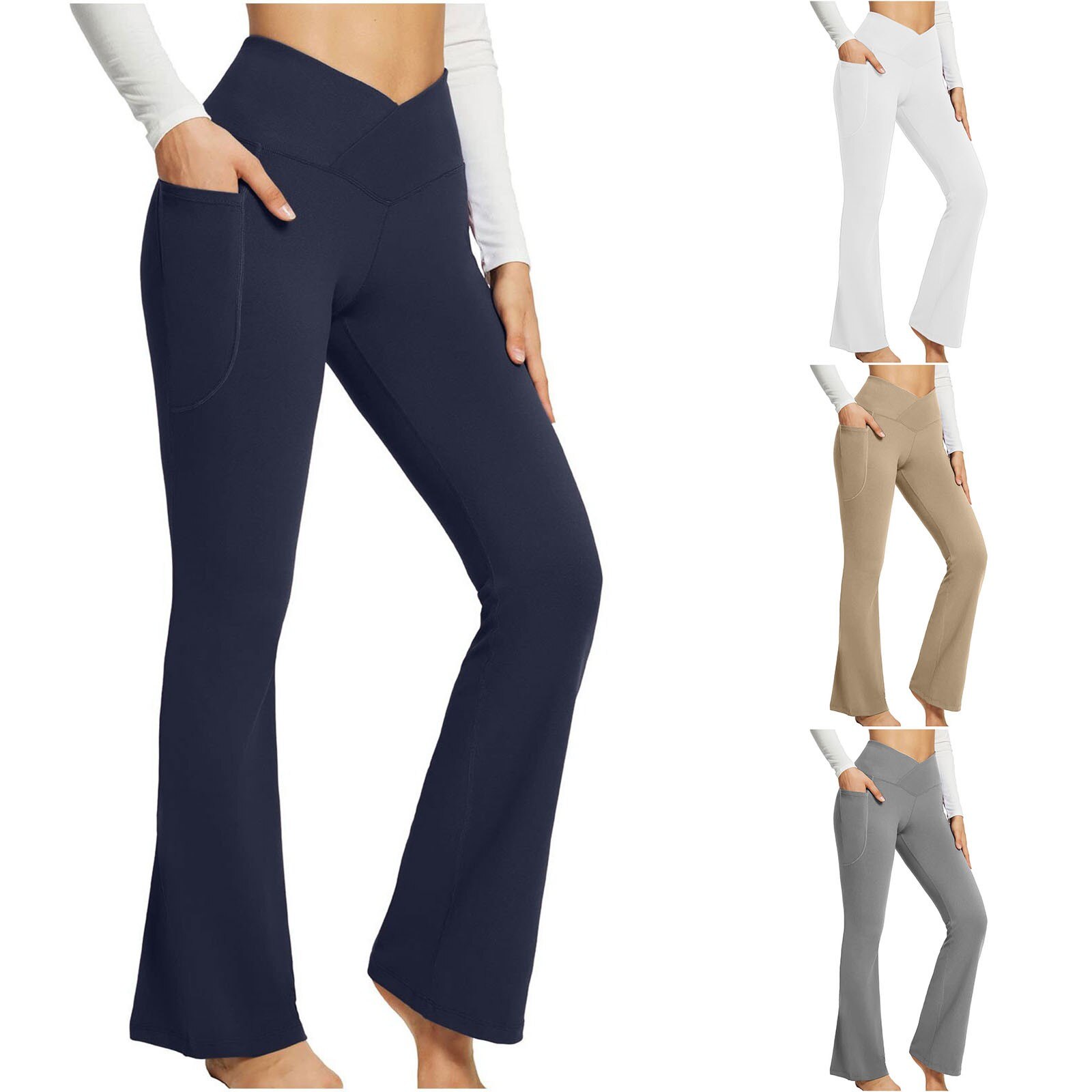 Leggings-vas-s-pour-femmes-pantalon-de-yoga-cargo-large-avec-poches-course-pied-jogging-sport