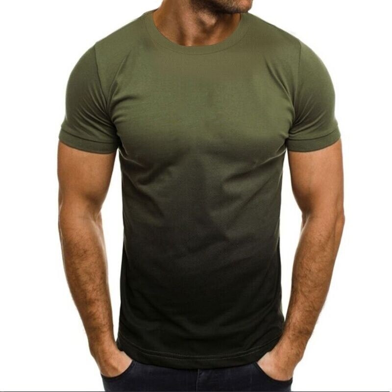 T-shirt manches courtes couleur dégradé pour homme