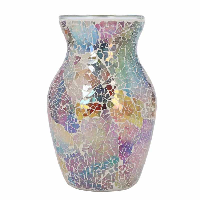 Vase en verre et mosaïque