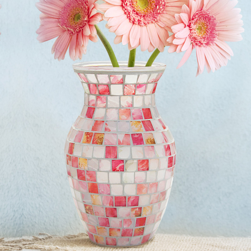 Vase en verre mosaïques