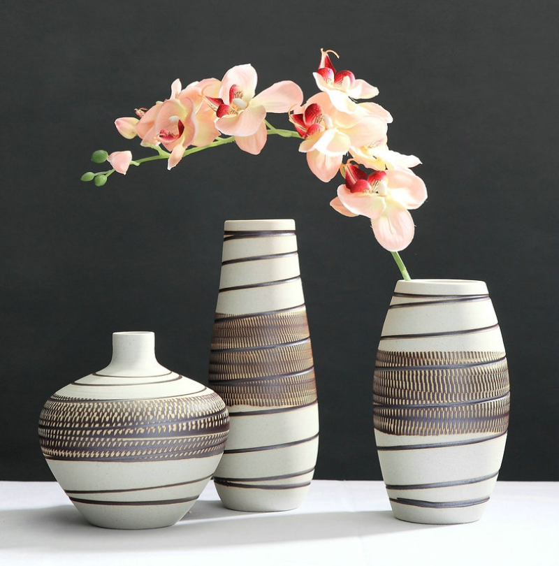 Vase-en-c-ramique-Simple-et-r-tro-ensemble-de-trois-pi-ces-d-ornements-artisanaux