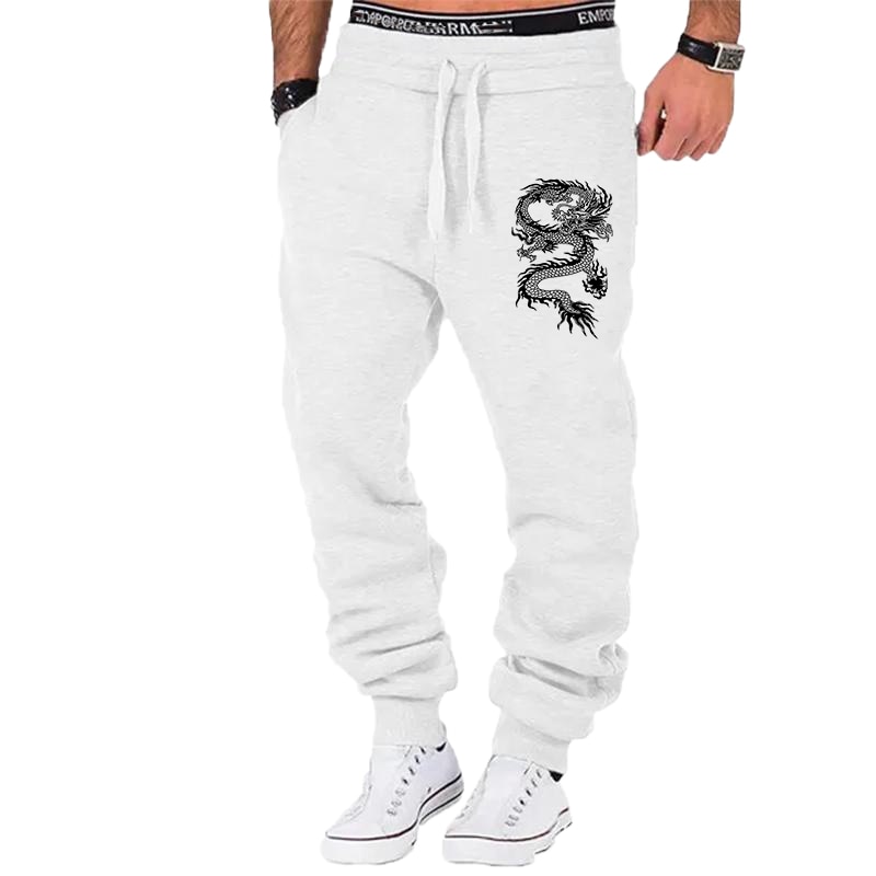 Pantalon de jogging imprimé dragon pour hommes