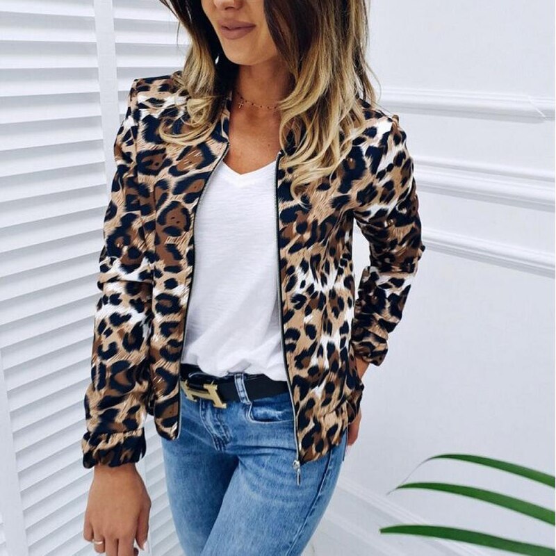 Uniforme-de-baseball-de-style-chaud-pour-femmes-imprim-l-opard-col-adt-cardigan-fermeture-clair
