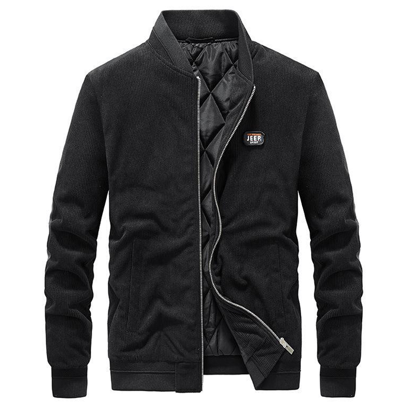 Veste côtelé couleur unie pour hommes