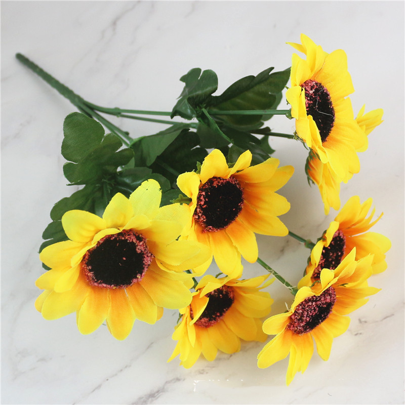 Bouquet-de-fleurs-artificielles-de-tournesol-de-connaissance-chaude-fausses-plantes-jaunes-ornements-d-coratifs-pour