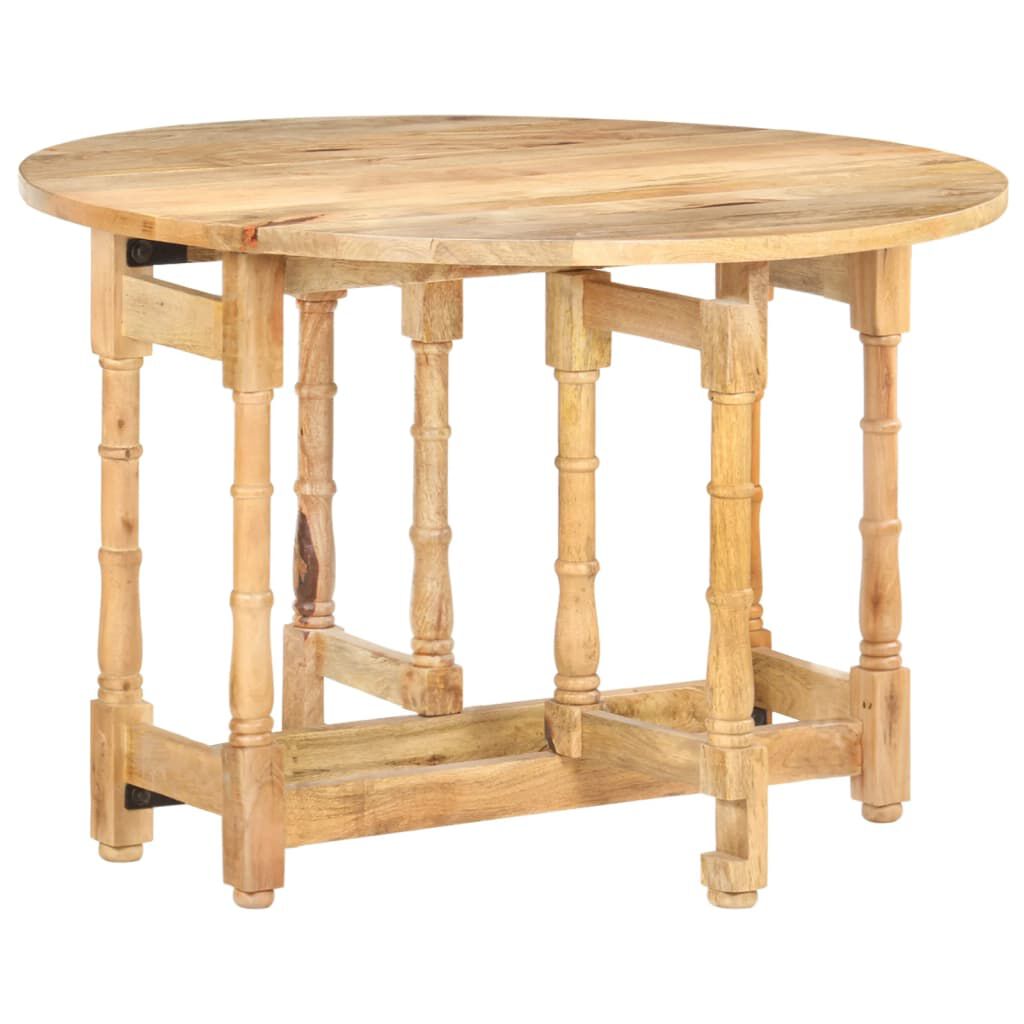 Table ronde pliable en bois massif