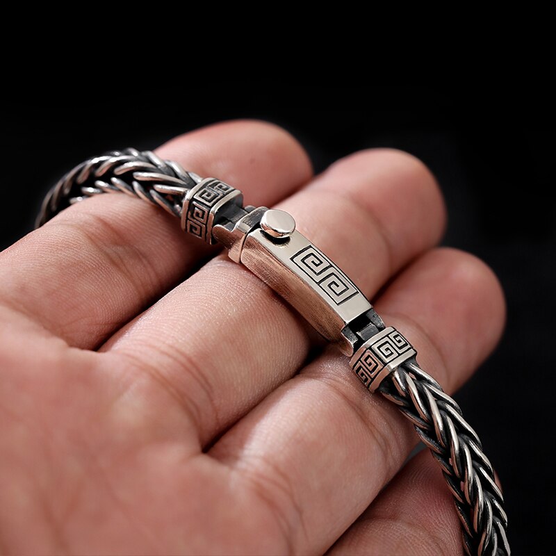 RetroSen-Bracelet-en-argent-Style-chinois-pour-hommes-r-tro-Punk-tendance-personnalit-cr-ative-bijoux