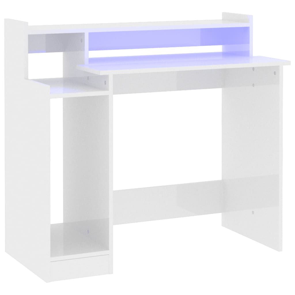 Bureau couleur blanc avec LED