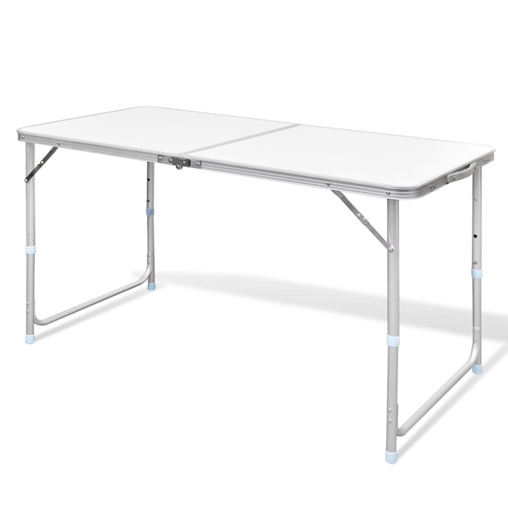 Table de camping pliable en aluminium