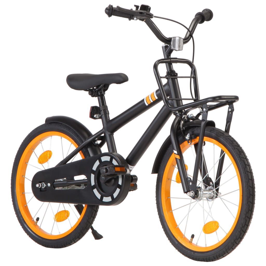 Vélo noir et orange 18 pouces