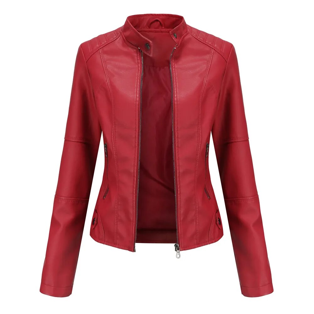 Veste-de-motard-en-cuir-pour-femme-veste-zipp-e-moto-rouge-noir-abricot-caf-marron