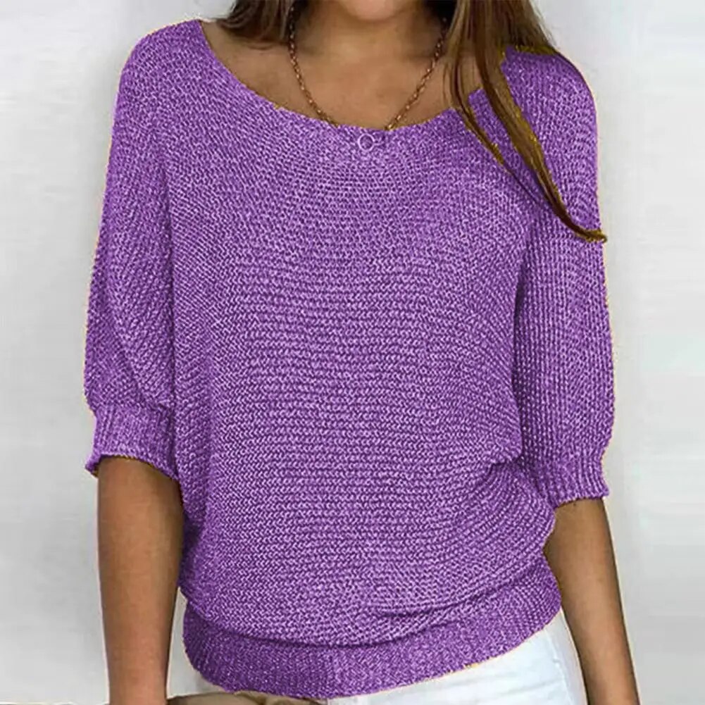 Pull manches 3/4 pour femme