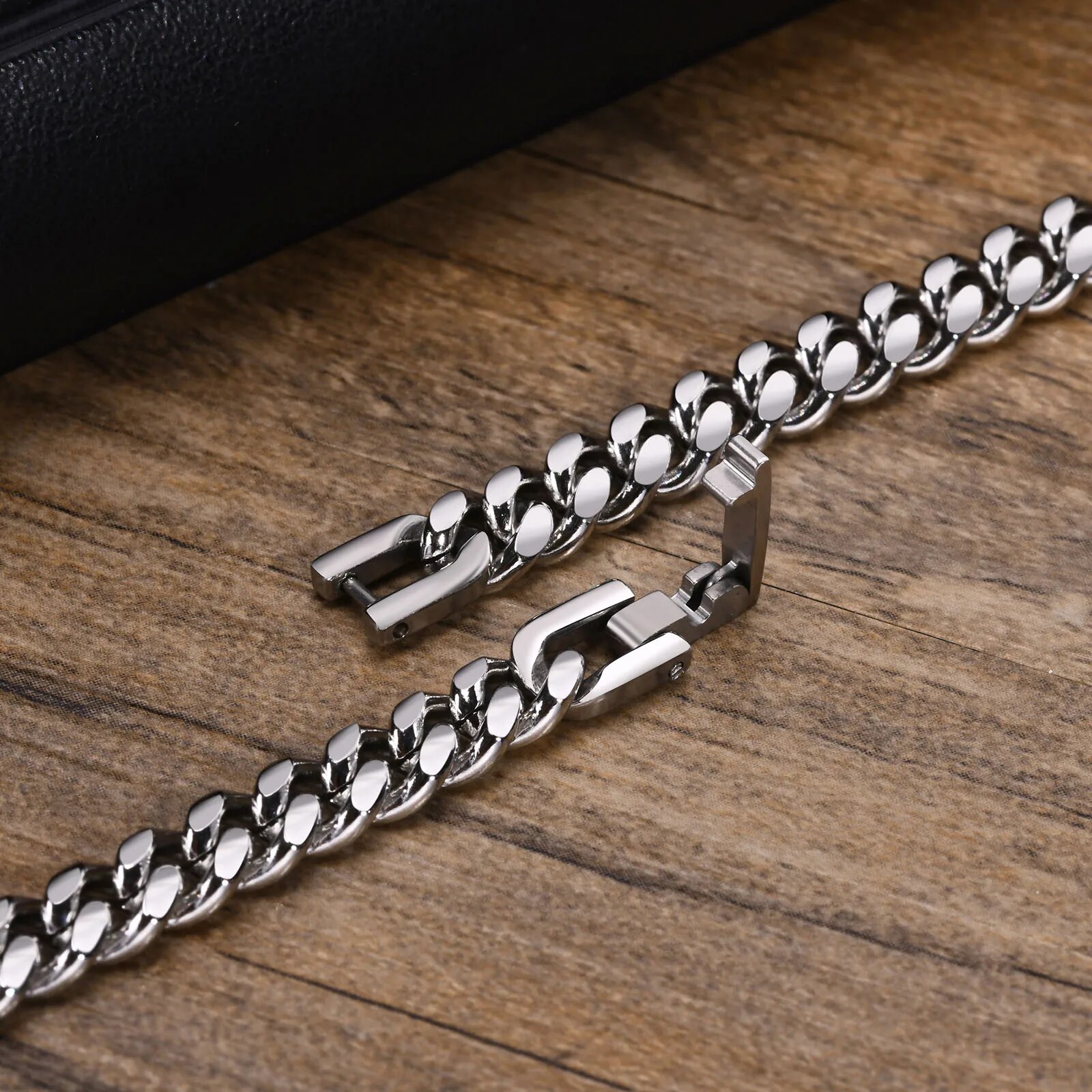 Bracelet-maillons-gourmette-en-acier-inoxydable-pour-hommes-bijoux-de-bracelet-cubain-tanche-longueur-18-cm