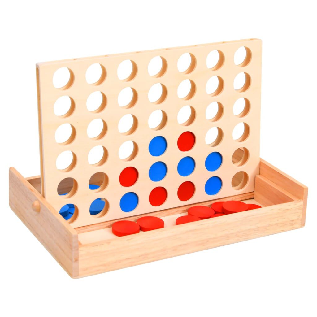 Jeu des quatre pions alignés en bois