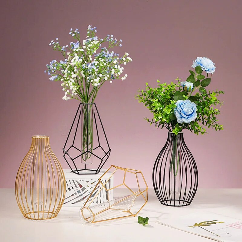 Vase-fleurs-en-verre-g-om-trique-en-fer-d-coration-de-la-maison-Ins-nordique