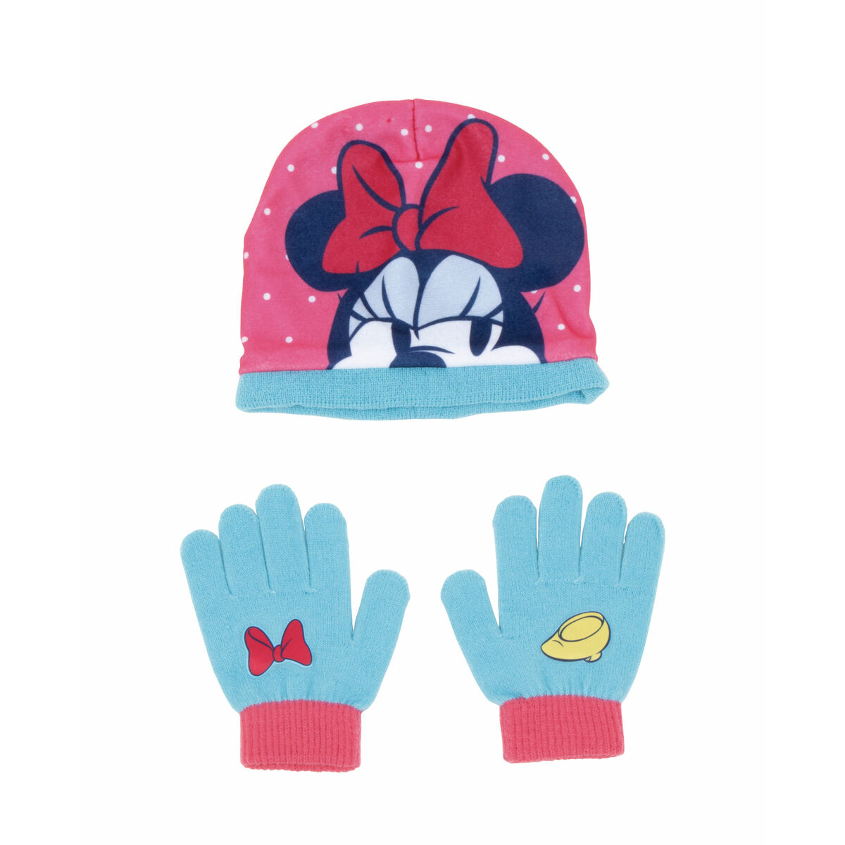 Bonnet et gants Minnie Mouse