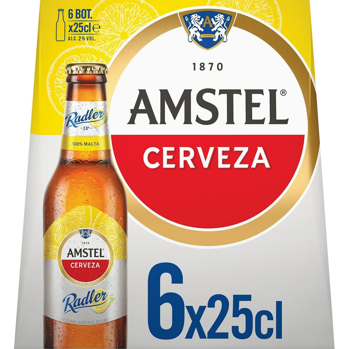 Bière Amstel Radler Citron 6 x 250 ml