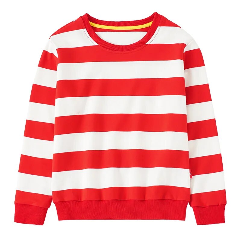 Pull-large-bande-en-coton-pour-enfant-v-tement-pour-gar-on-et-fille-noir-et