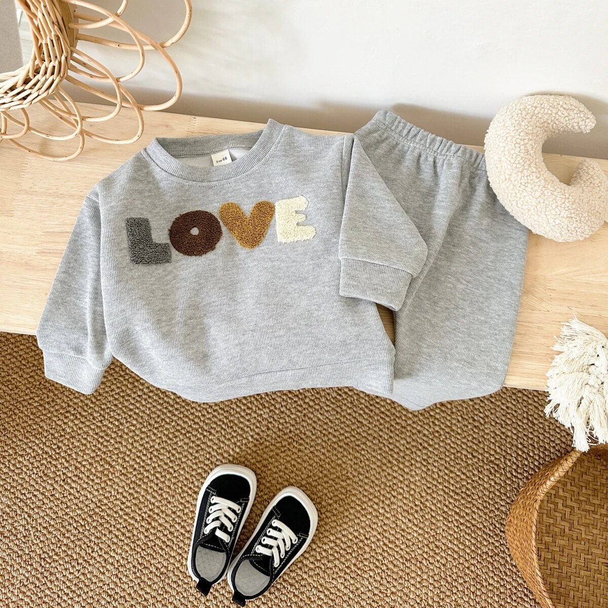 Ensemble-2-pi-ces-pour-nouveau-n-fille-et-gar-on-v-tements-avec-lettres-brod