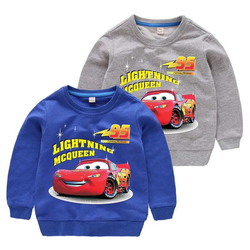 Sweat-shirt-en-coton-dessin-anim-Disney-Cars-pour-enfants-mode-gar-on-multicolore-Rains-McQueen