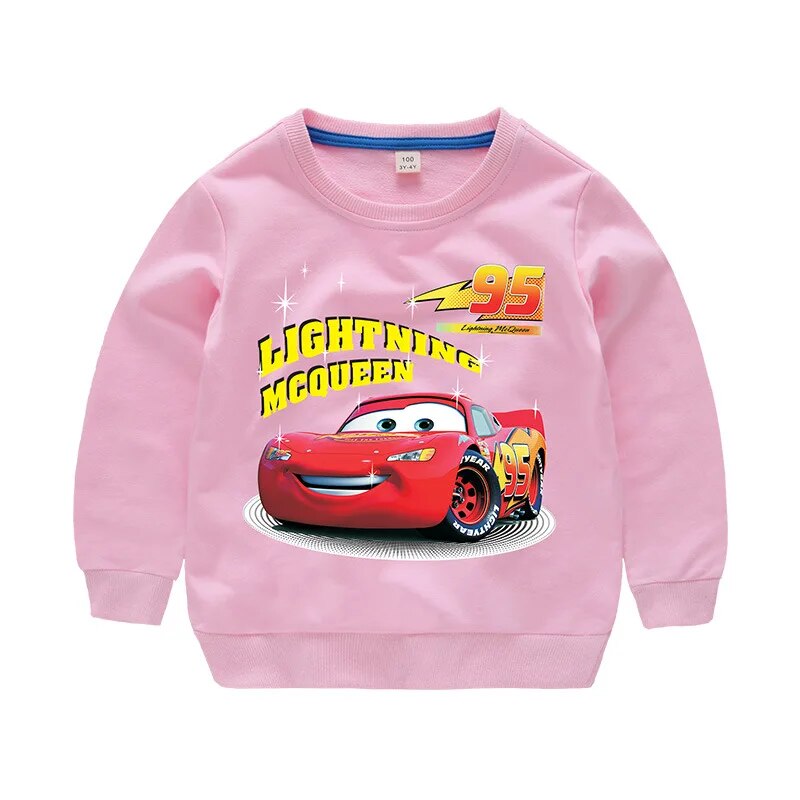 Sweat-shirt-en-coton-dessin-anim-Disney-Cars-pour-enfants-mode-gar-on-multicolore-Rains-McQueen