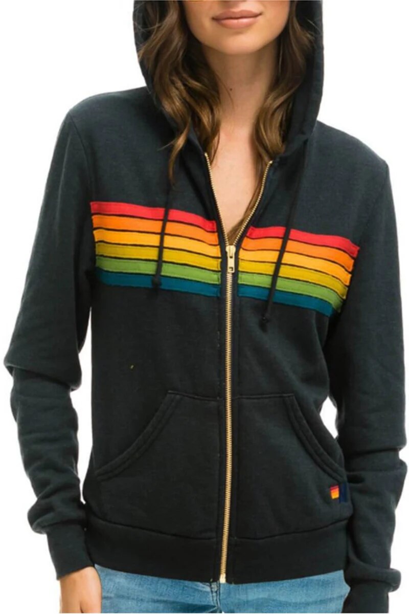 Happator-Nation-Sweat-capuche-zipp-rayures-pour-femme-sweat-shirt-manches-longues-streetwear-unisexe-pour-gar