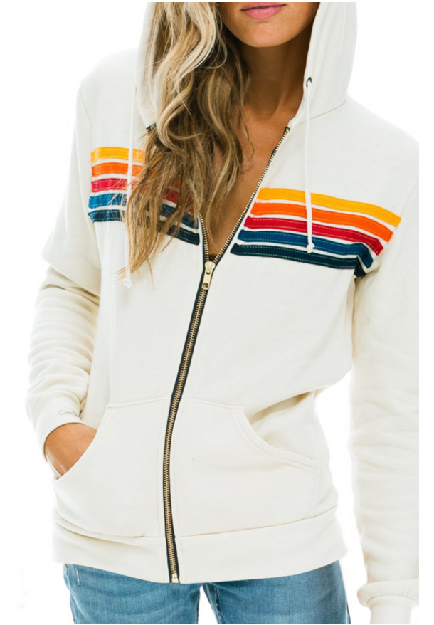 Happator-Nation-Sweat-capuche-zipp-rayures-pour-femme-sweat-shirt-manches-longues-streetwear-unisexe-pour-gar