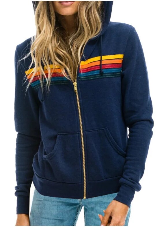 Sweat à capuche zippé pour femme
