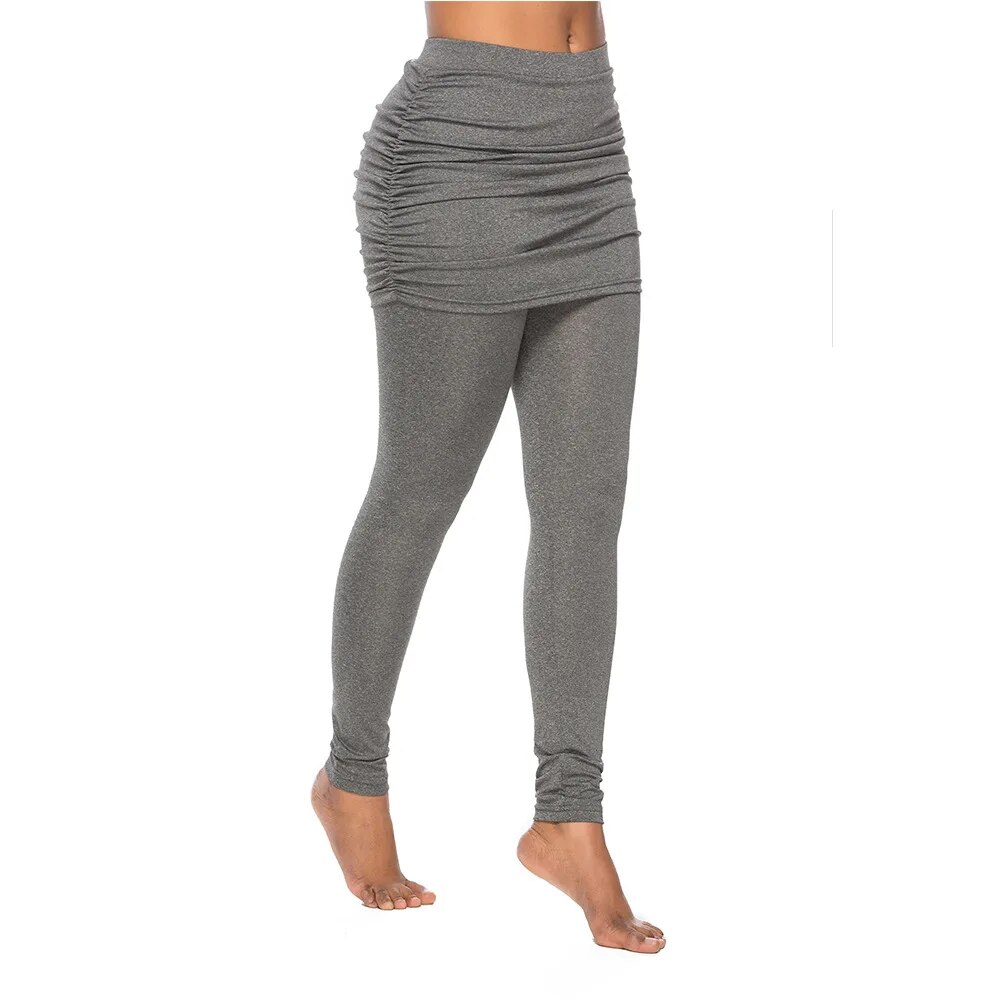 Legging jupe plissée pour femme