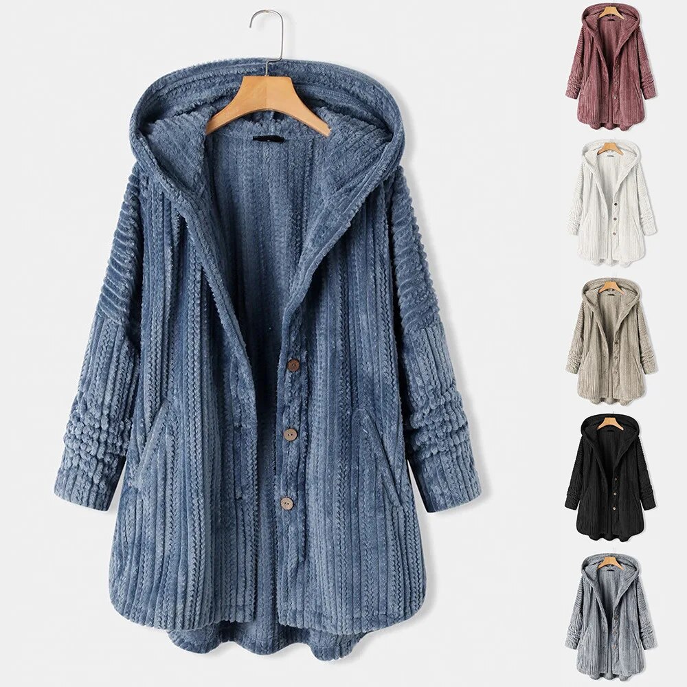Veste d\'hiver à capuche pour femme