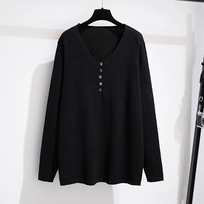 Pull Femme Grande Taille - Sweat Léger Oversize - Coton Doux - Printemps/hiver - Chic Et élégant - Manches Longues