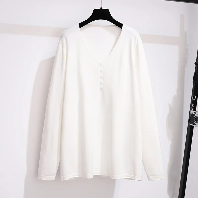 Pull-tricot-bascule-grande-taille-pour-femme-v-tement-fin-collection-automne-hiver-100-150kg-2xl
