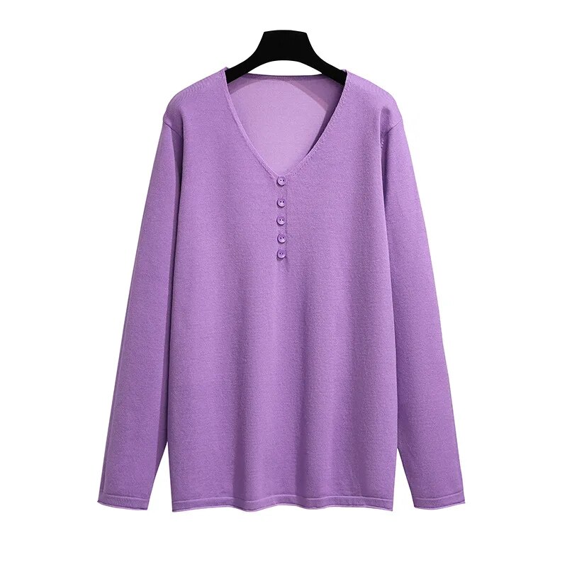Pull-tricot-bascule-grande-taille-pour-femme-v-tement-fin-collection-automne-hiver-100-150kg-2xl