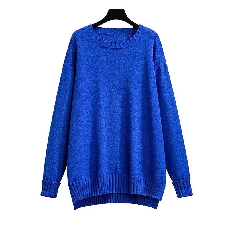 Pulls-col-rond-monochromes-pour-femmes-pulls-minces-spectacle-de-fond-grande-taille-6XL-7XL-v