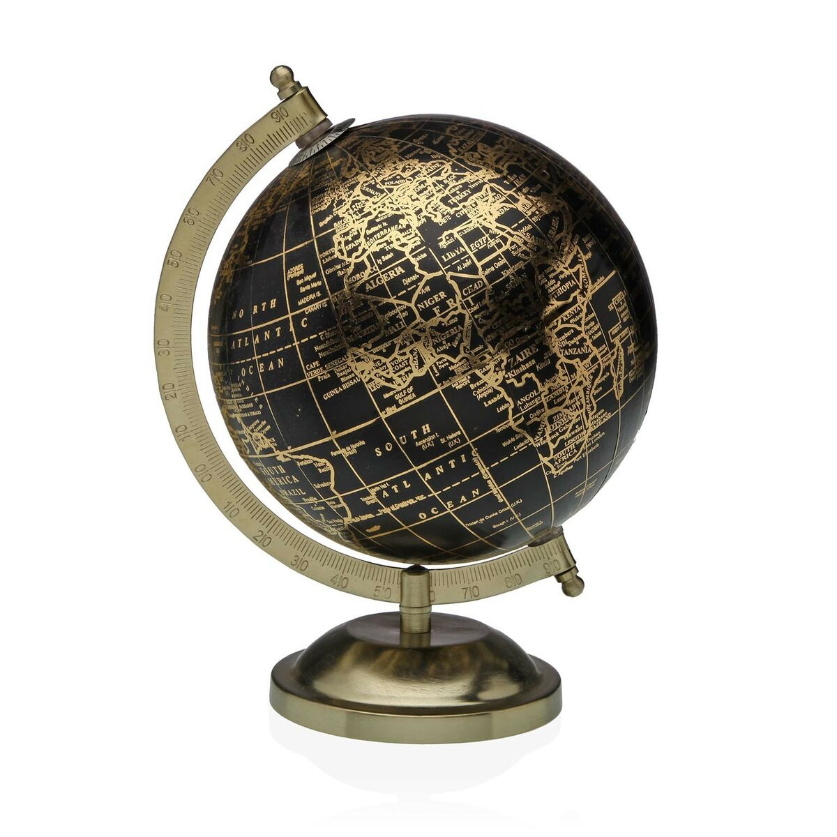 Globe terrestre 15 x 24 x 17 cm couleur doré