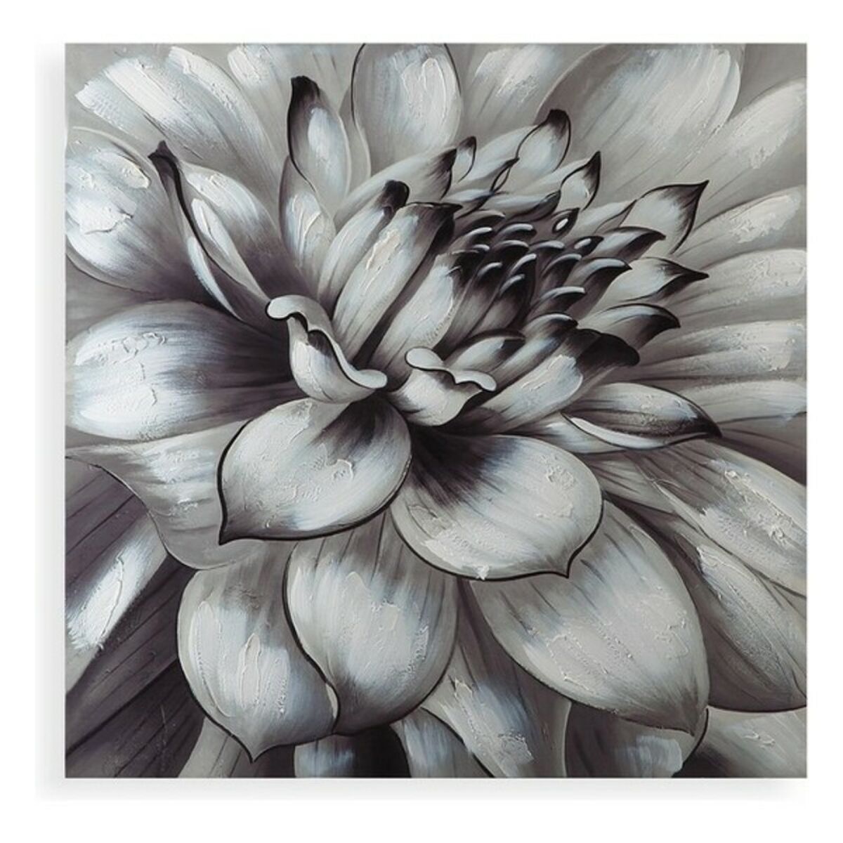 Toile sur cadre motif fleur blanche