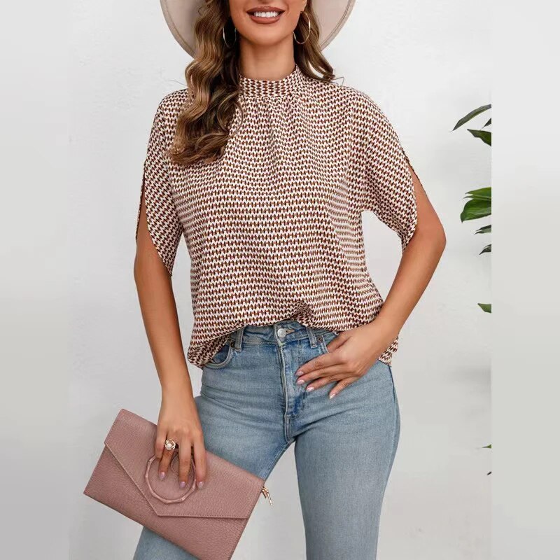 Haut-d-contract-manches-chauve-souris-imprim-l-opard-pour-femmes-manches-courtes-v-tements-la
