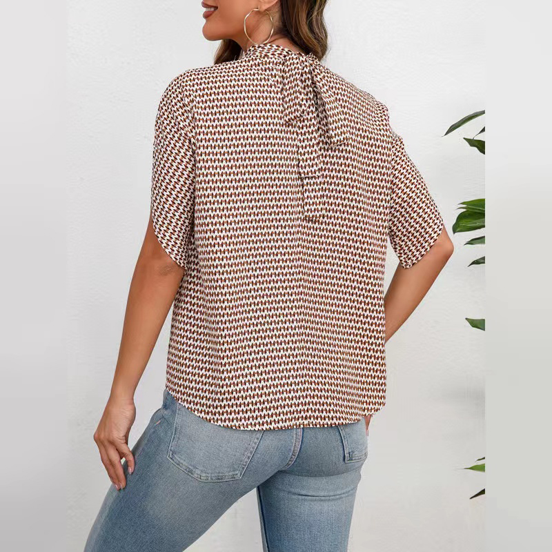 Haut-d-contract-manches-chauve-souris-imprim-l-opard-pour-femmes-manches-courtes-v-tements-la